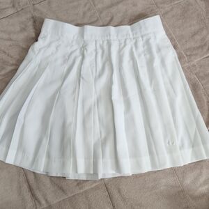 Vintage Adidas Skirt Womens 8 White Pleated Tennis Preppy 90s Y2K Athletic